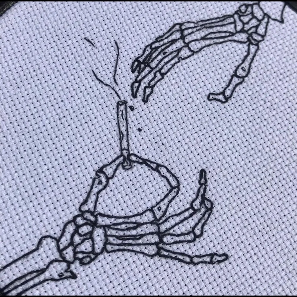 Skeleton Embroidery Hoop - Picture 2 of 5